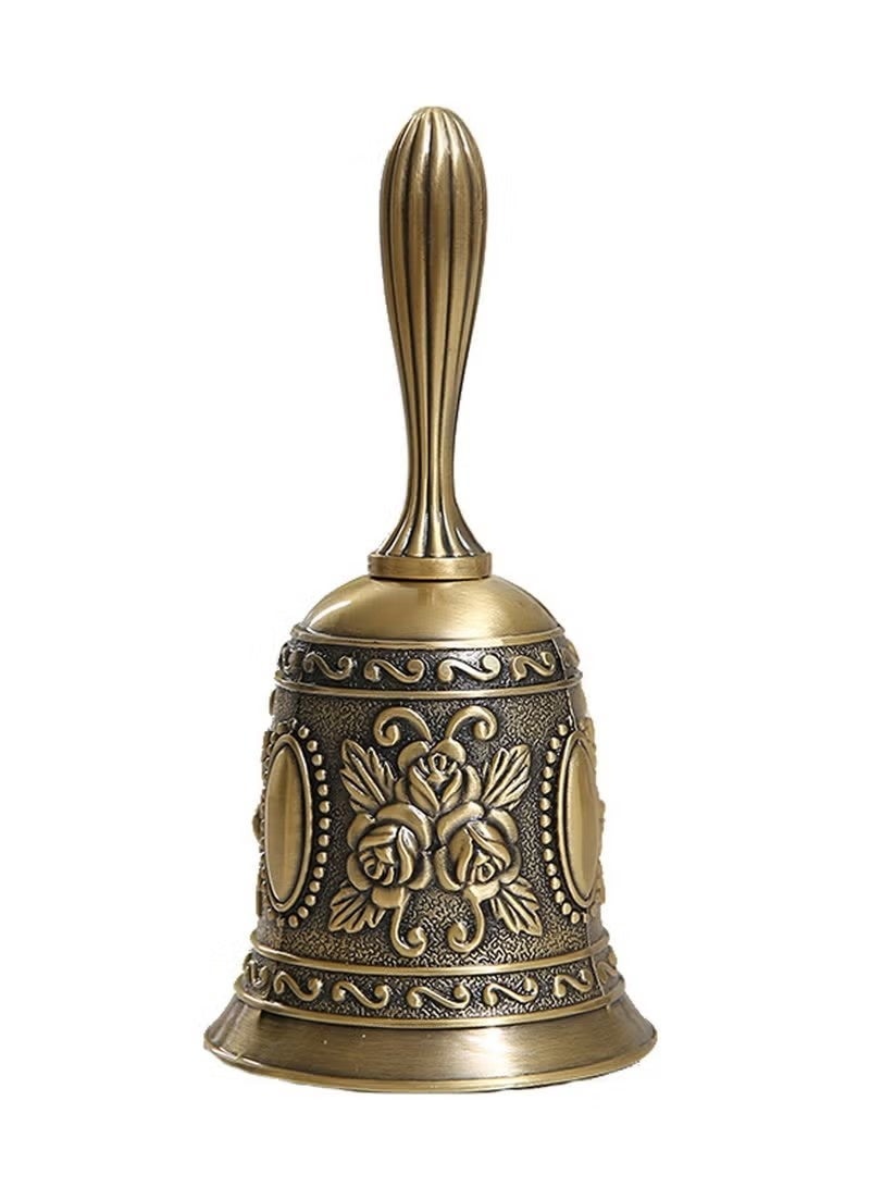 جرس يدوي متعدد الأغراض بتصميم كلاسيكي، مناسب لتزيين حفلات الزفاف، والكنائس، والفصول الدراسية، والحانات، والمنازل. - Image 1